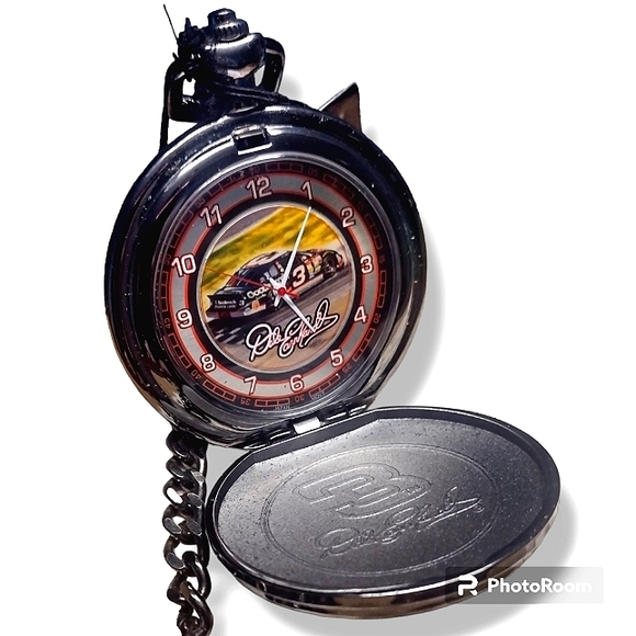 Commemorative Dale Earnhardt Sr. Franklin Mint Pocket Watch & Leather Case - Picture 2 of 16